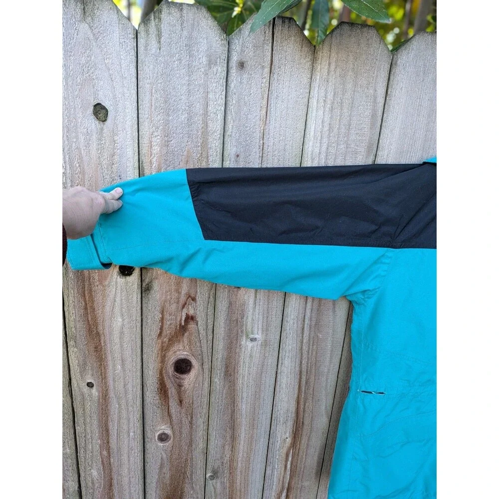 Vintage The North Face Jacket Gore Tex Colorblock Teal Black Large 90s Arapahoe